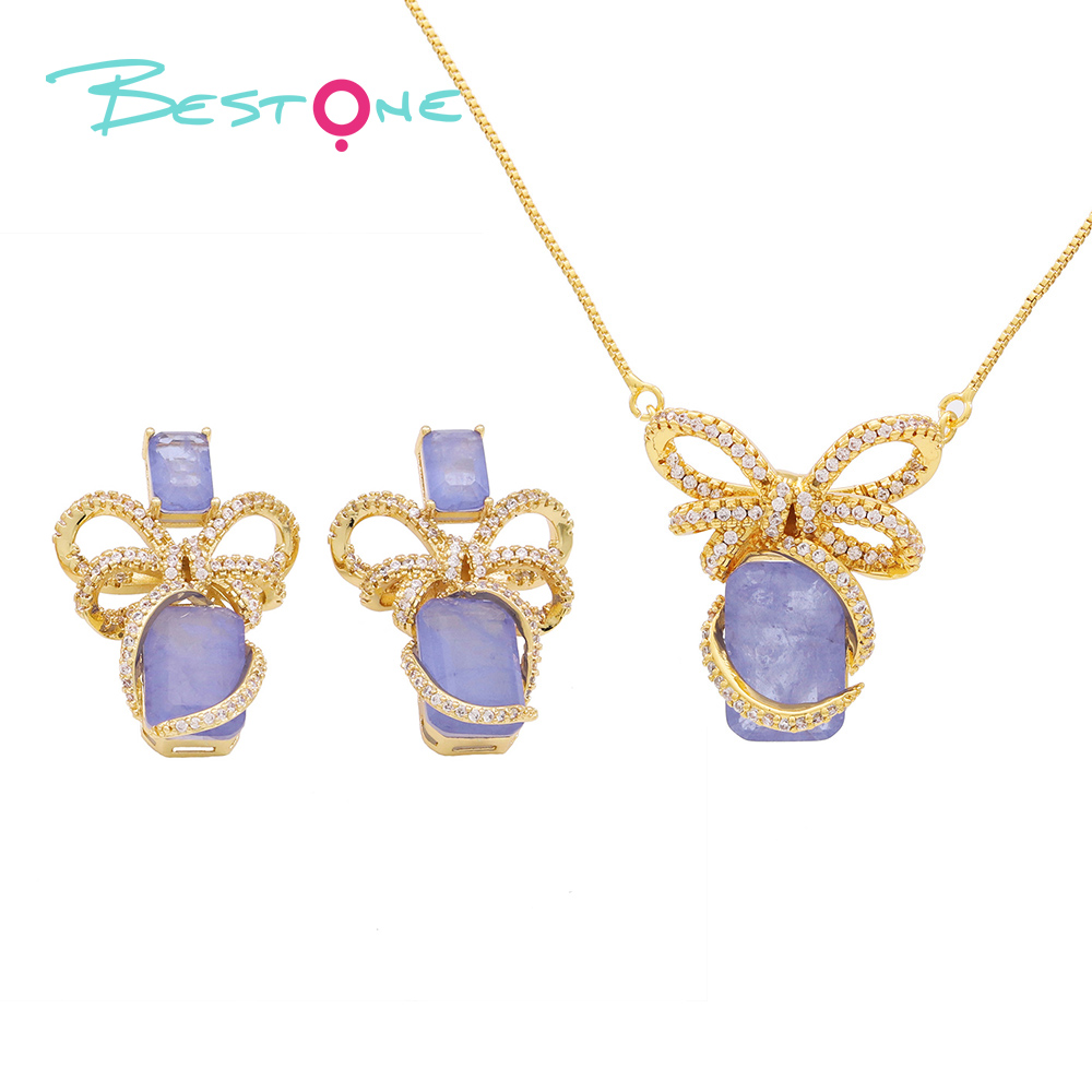 Fusion Art Glass Jewelry Set 2 – Earrings & Necklace