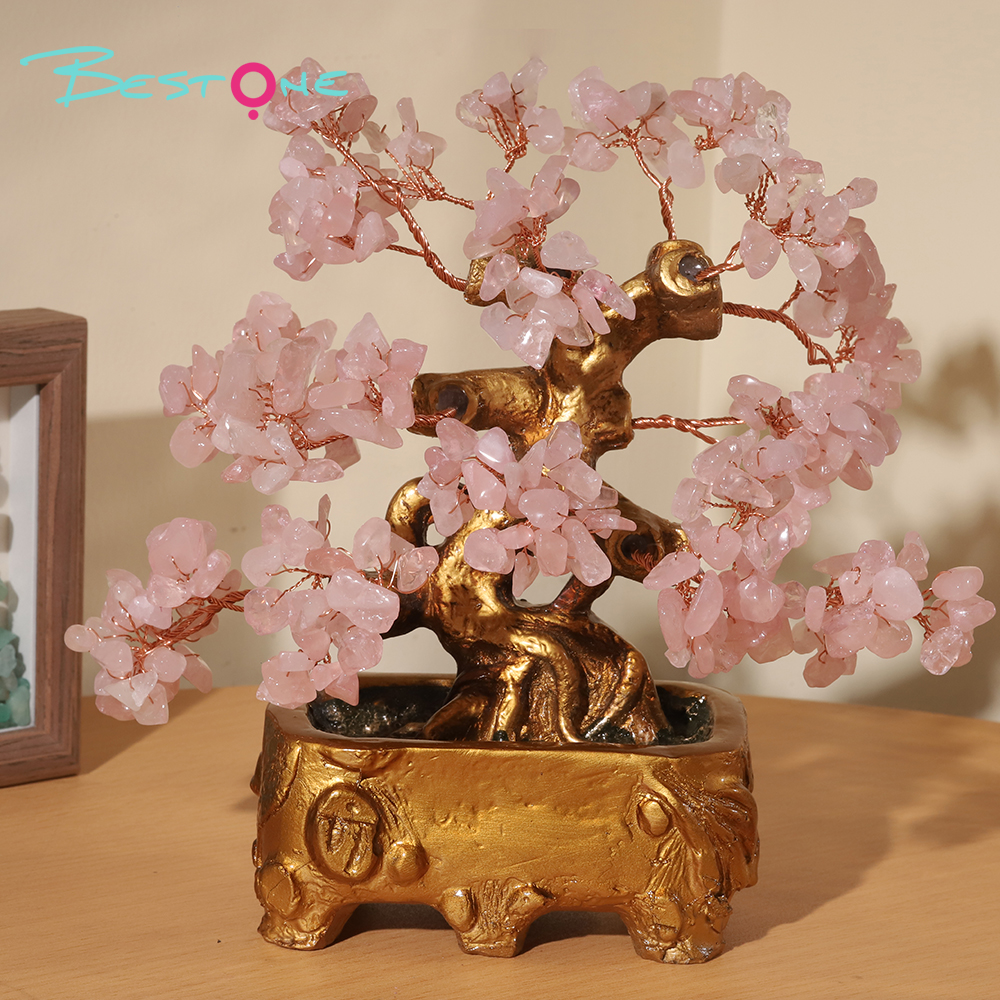 Gemstone Trees with Resin Base – 23×23cm