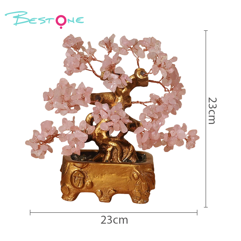 Gemstone Trees with Resin Base – 23×23cm