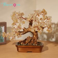 Gemstone Trees with Resin Base – 21×21cm