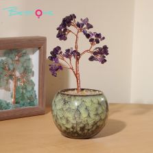 Gemstone Trees in Ceramic Mug Base – 16×8cm