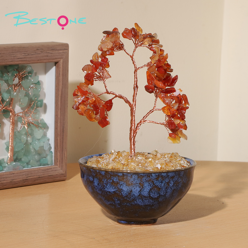 Gemstone Trees in Ceramic Mug Base – 16×8cm