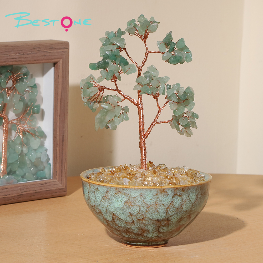Gemstone Trees in Ceramic Mug Base – 16×8cm