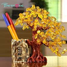 Gemstone Trees with Pen Holder – Welcome Pine Design, 18×17cm