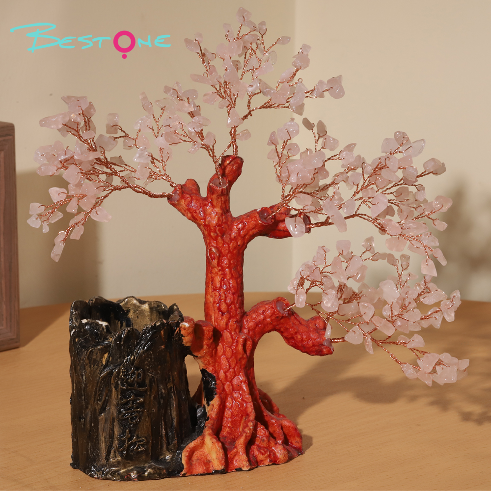Gemstone Trees with Pen Holder – Welcome Pine Design, 18×17cm