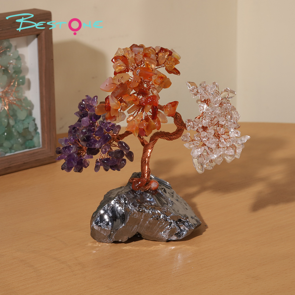 Gemstone Trees on Terahertz Stone Base – 13×7cm & 20×9cm