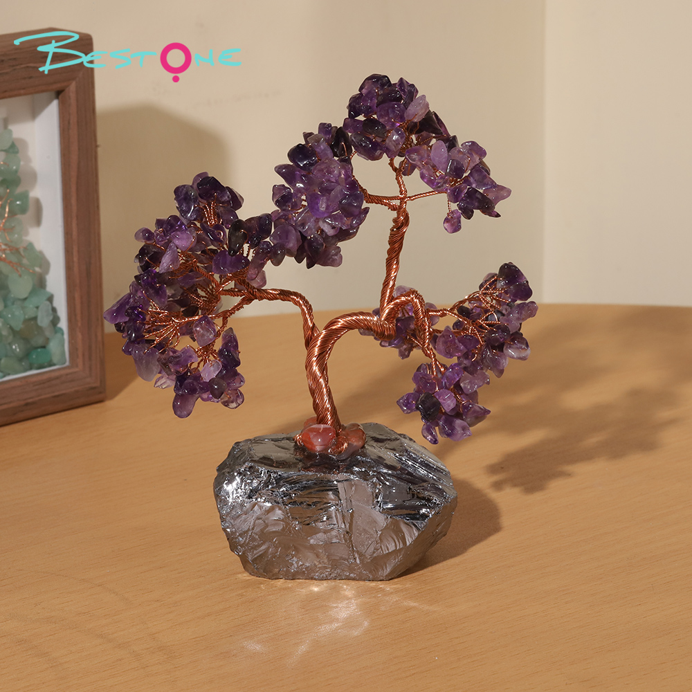 Gemstone Trees on Terahertz Stone Base – 13×7cm & 20×9cm