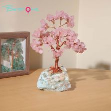 Gemstone Trees on Tourmaline Base – 16×10cm & 12×9cm