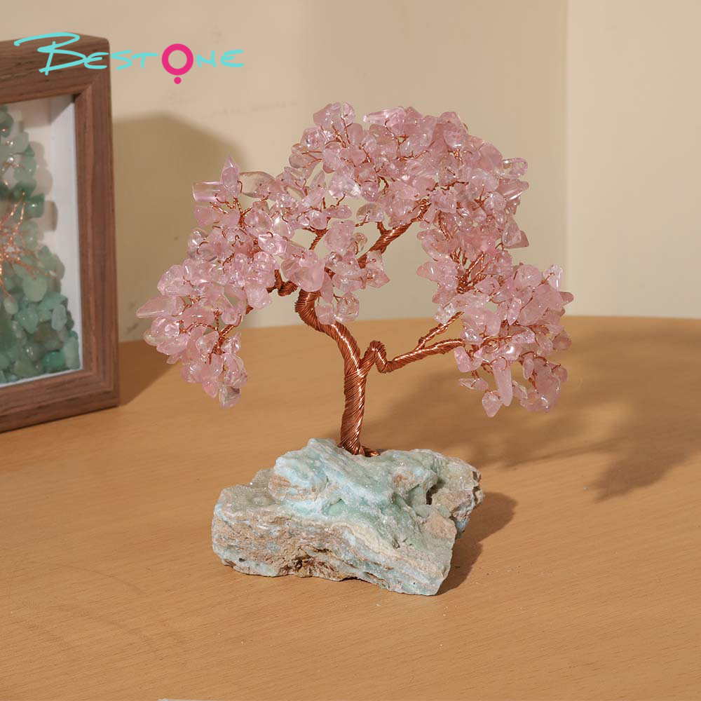Gemstone Trees on Tourmaline Base – 16×10cm & 12×9cm