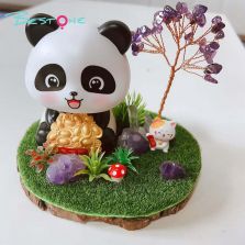 Crystal Fortune Series – Gemstone Tree Ornaments with Lucky Charms