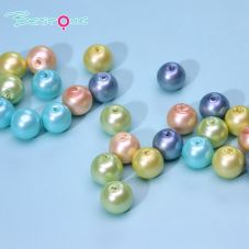 6 mm Mixed‑Color Drilled Plastic Beads