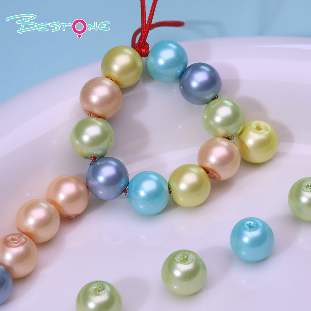6 mm Mixed‑Color Drilled Plastic Beads