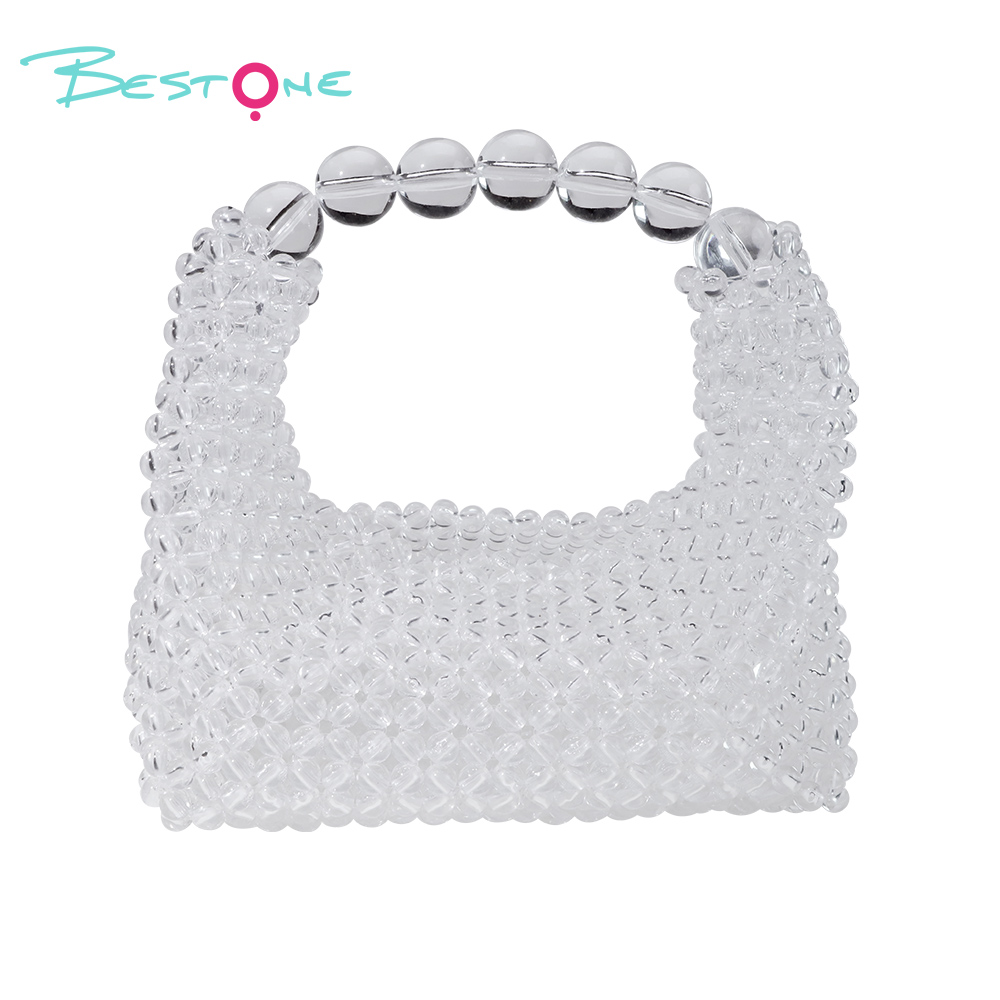 Customizable Woven Beaded Handbag – Pillow Shape – 15×7×12cm – Multiple Colors Available