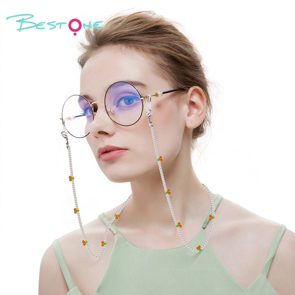 Cherry Beaded Eyeglass Chain – Handcrafted Acrylic – 70cm – Color Variants Available