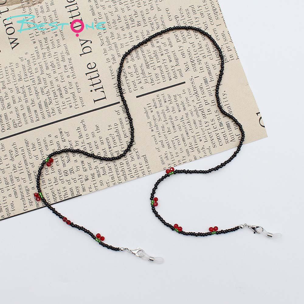 Cherry Beaded Eyeglass Chain – Handcrafted Acrylic – 70cm – Color Variants Available
