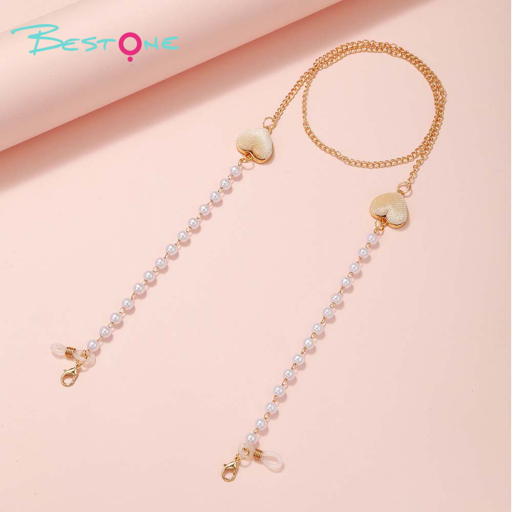 Vintage-Style Eyeglass Chain with Minimalist Heart Design – 85cm – Multiple Colors Available
