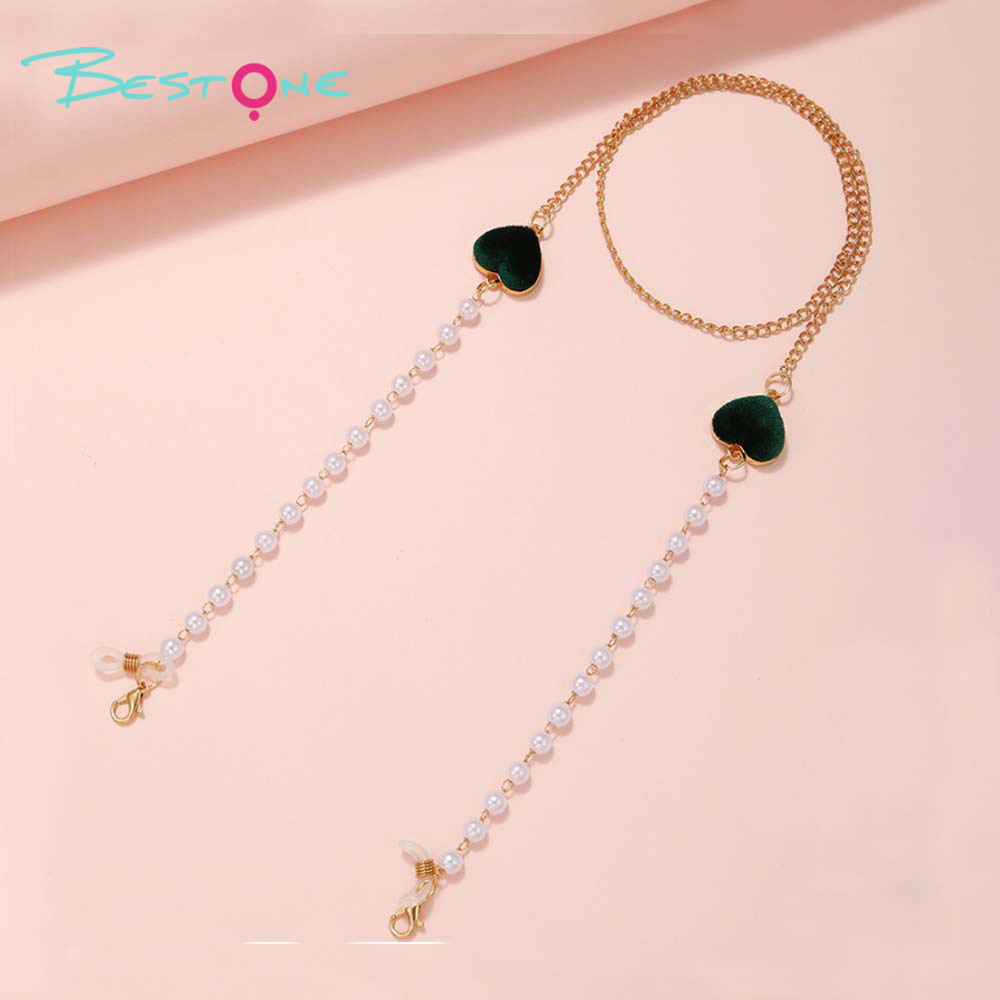 Vintage-Style Eyeglass Chain with Minimalist Heart Design – 85cm – Multiple Colors Available
