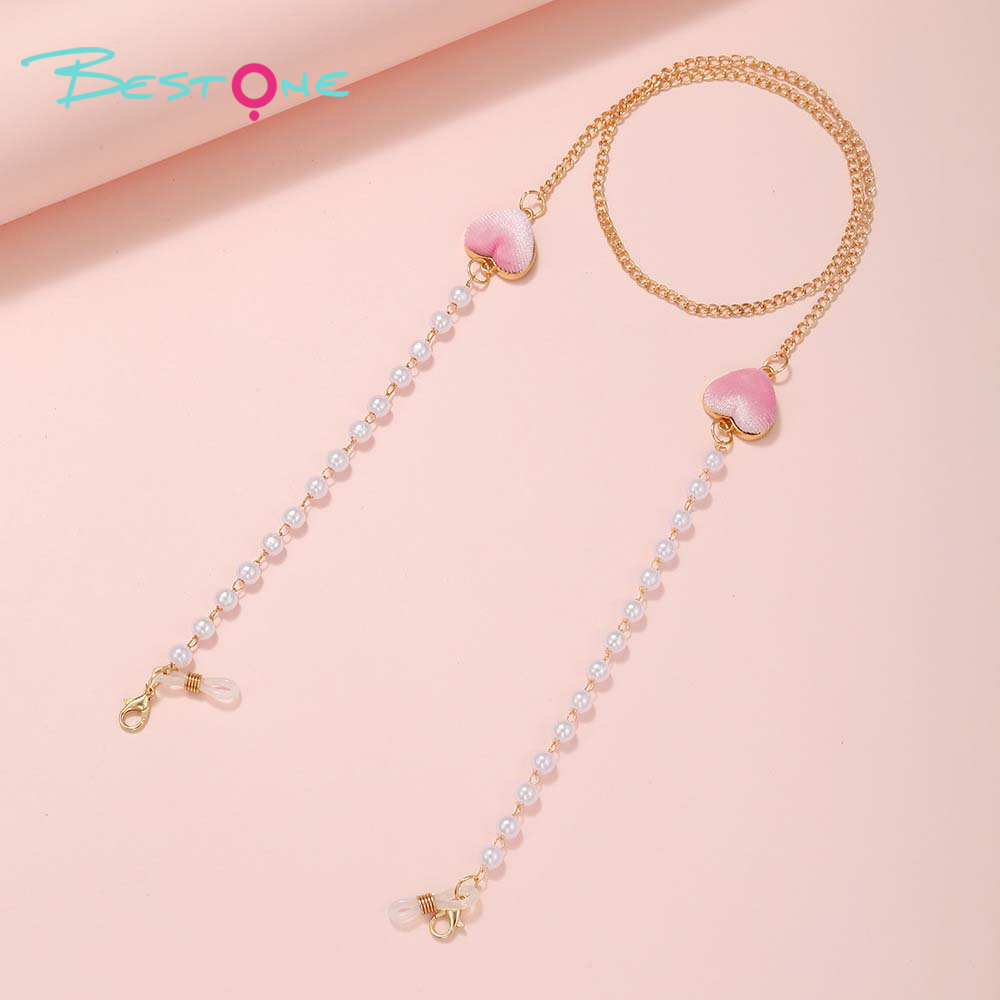 Vintage-Style Eyeglass Chain with Minimalist Heart Design – 85cm – Multiple Colors Available