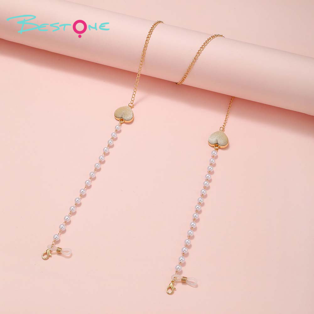 Vintage-Style Eyeglass Chain with Minimalist Heart Design – 85cm – Multiple Colors Available