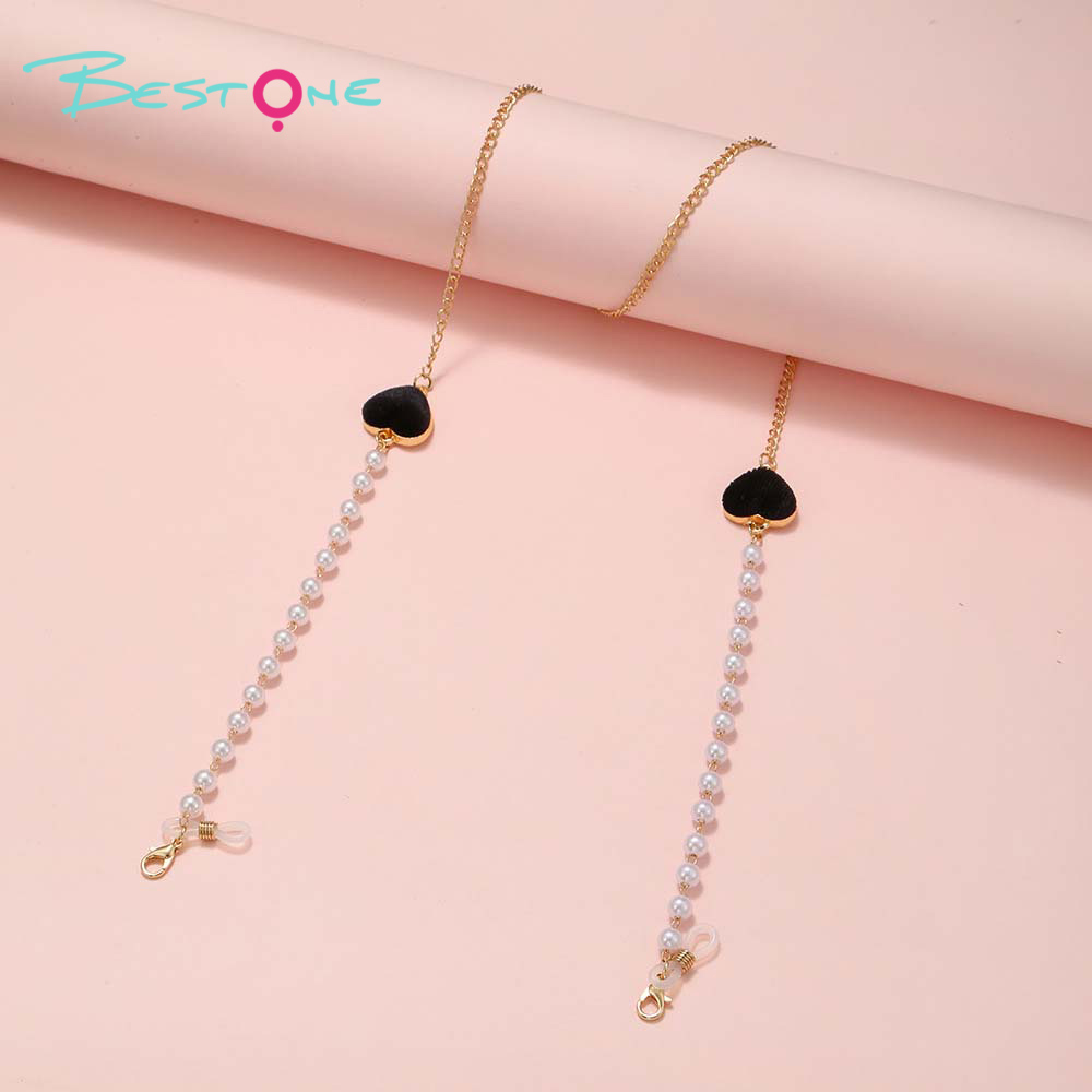 Vintage-Style Eyeglass Chain with Minimalist Heart Design – 85cm – Multiple Colors Available