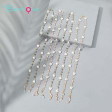 Multifunctional Beaded Chain – Crystal Glass + Acrylic + CCB – 72cm – Assorted Colors