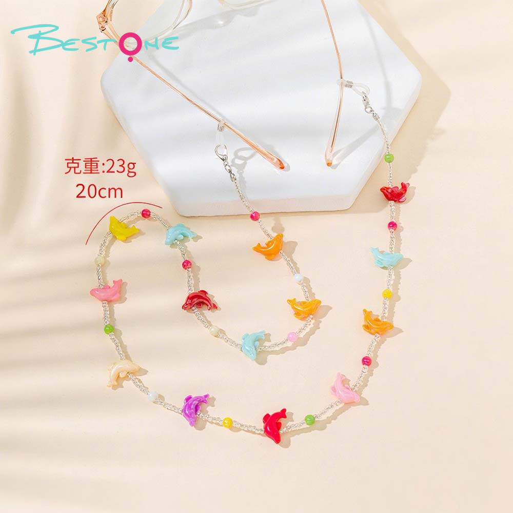 Colorful Acrylic + CCB Multifunctional Chain – 72cm – Dolphin / Bow / Bead Styles