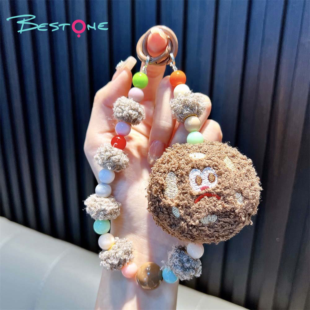 Acrylic Beaded Phone Charm – Cookie & Pom-Pom Theme – 11 Inches – Multi Colors Available