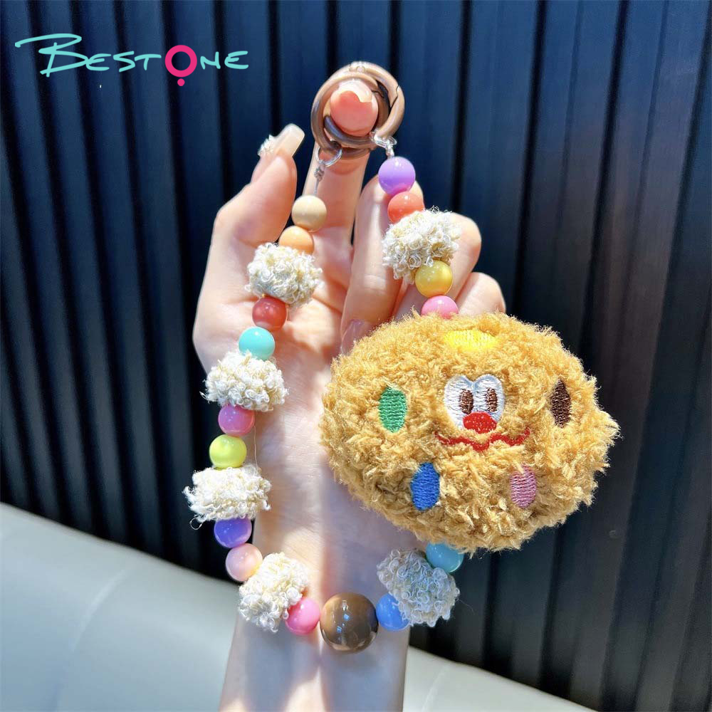 Acrylic Beaded Phone Charm – Cookie & Pom-Pom Theme – 11 Inches – Multi Colors Available