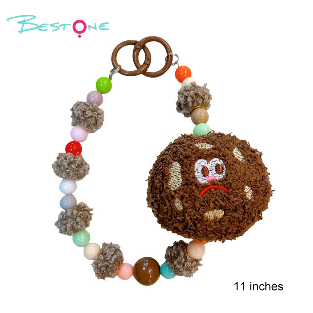 Acrylic Beaded Phone Charm – Cookie & Pom-Pom Theme – 11 Inches – Multi Colors Available
