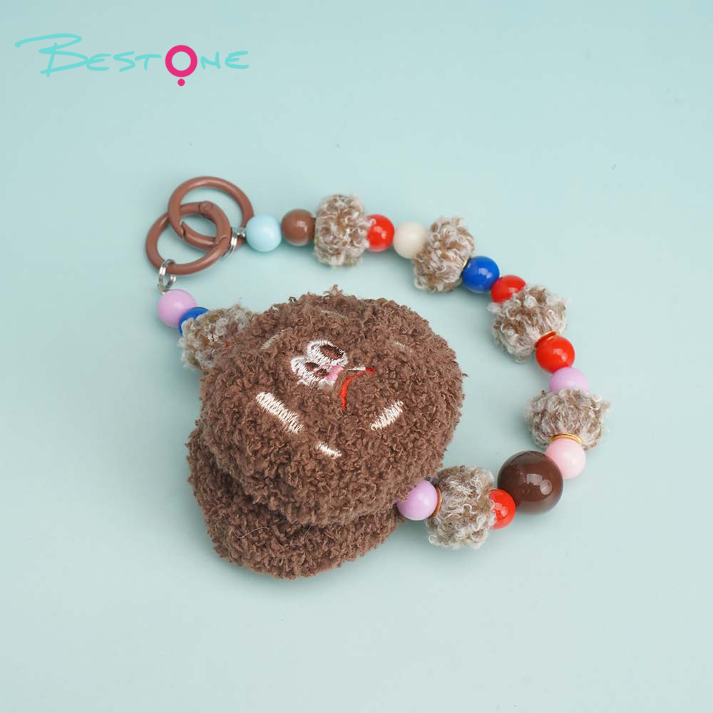 Acrylic Beaded Phone Charm – Cookie & Pom-Pom Theme – 11 Inches – Multi Colors Available