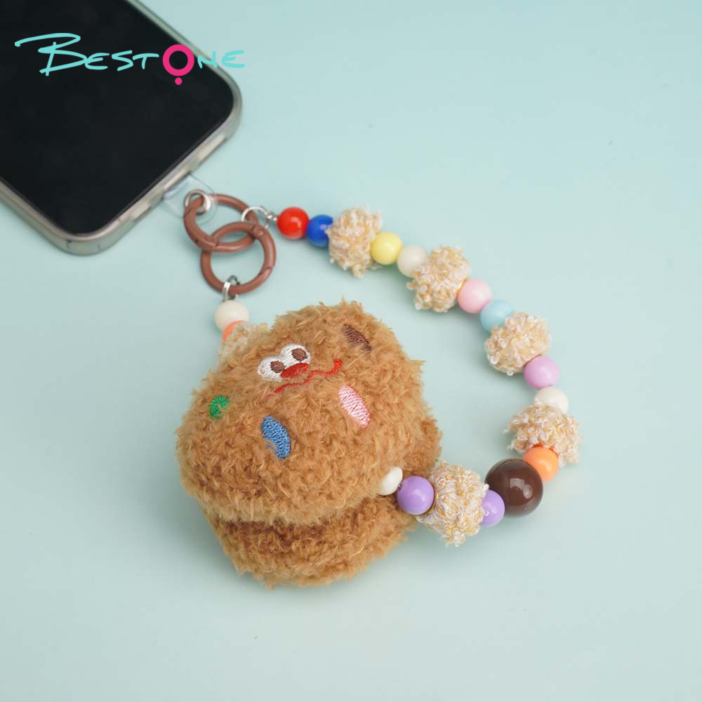 Acrylic Beaded Phone Charm – Cookie & Pom-Pom Theme – 11 Inches – Multi Colors Available
