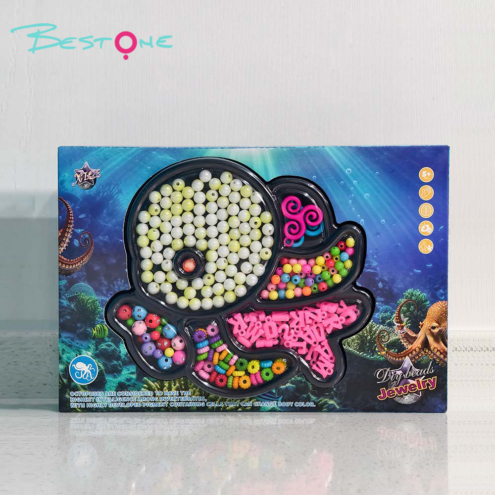 DIY Kids Bracelet Bead Kit – Acrylic – Animal Themes – 17×25cm Box