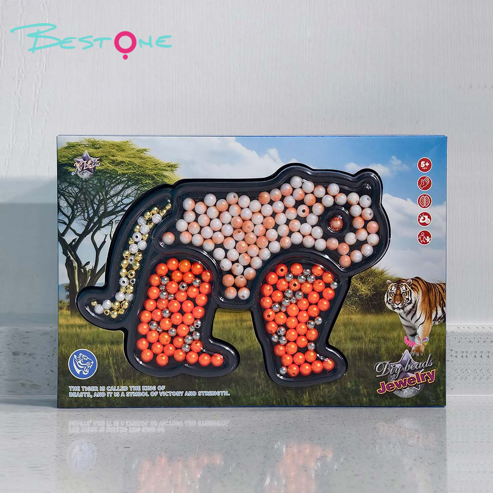 DIY Kids Bracelet Bead Kit – Acrylic – Animal Themes – 17×25cm Box