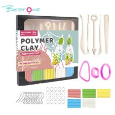 Polymer Clay DIY Earring Kit – Complete Set with Tools & Accessories – Black Box – 22.5×22.5×2.3cm