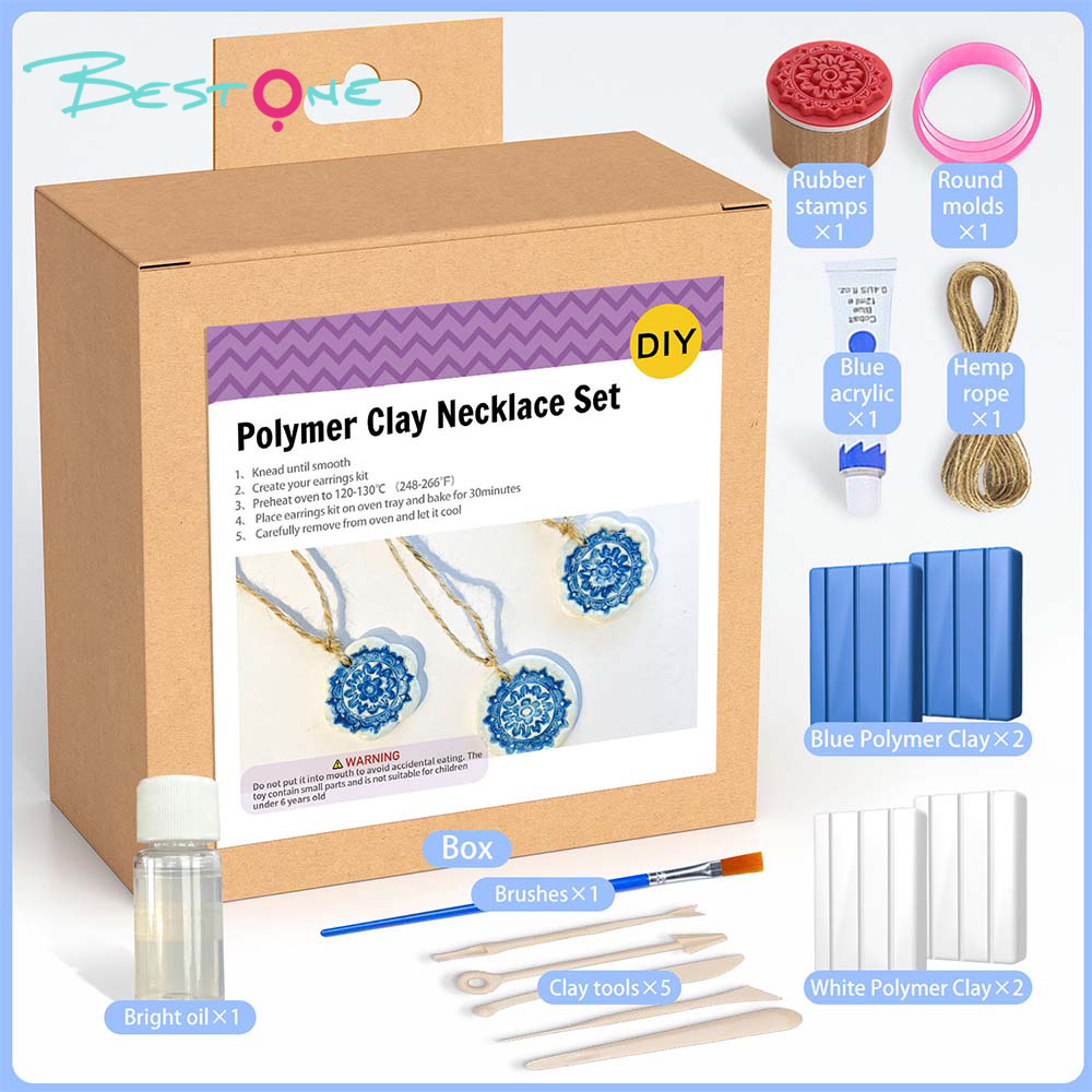 Polymer Clay DIY Craft Kit – Hanging Box Series – Assorted Jewelry & Tray Projects – 13×13×6cm