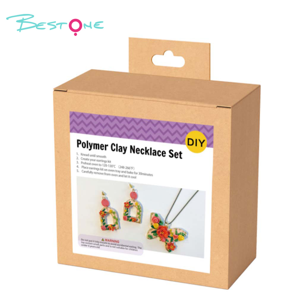 Polymer Clay DIY Craft Kit – Hanging Box Series – Assorted Jewelry & Tray Projects – 13×13×6cm