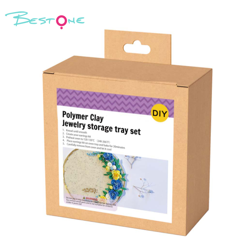 Polymer Clay DIY Craft Kit – Hanging Box Series – Assorted Jewelry & Tray Projects – 13×13×6cm