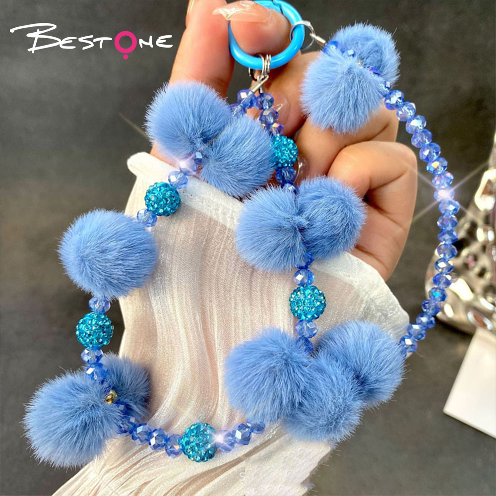 Acrylic Yarn Flower Phone Charm – 11
