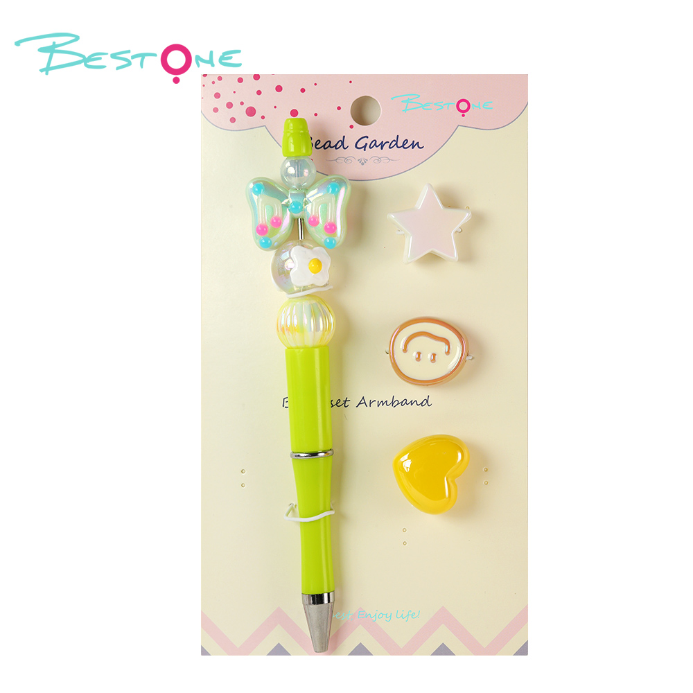 DIY Beaded Pen Kit – Chick, Mushroom & Heart Series – Silicone & Acrylic Beads