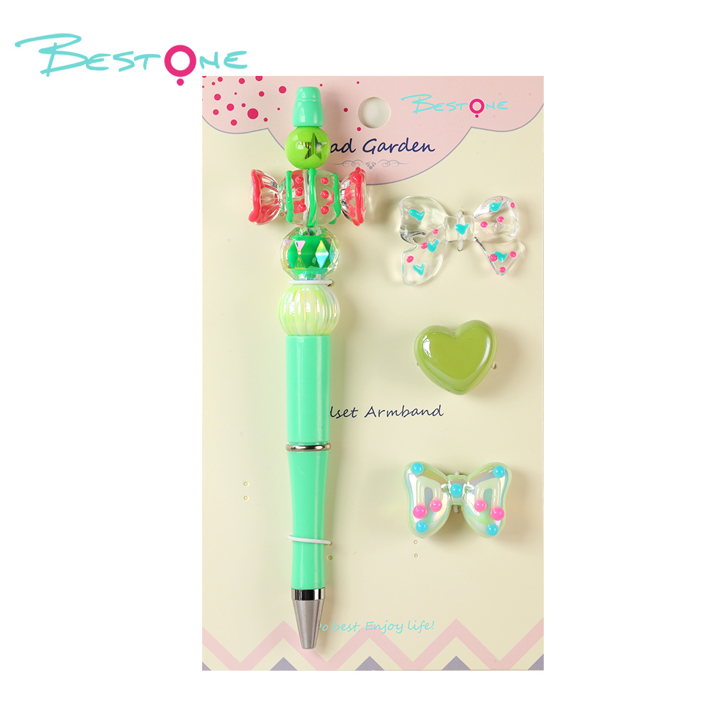 DIY Beaded Pen Kit – Chick, Mushroom & Heart Series – Silicone & Acrylic Beads