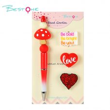DIY Beaded Pen Kit – Checkerboard, Chick, Flower & Bee Series – Silicone & Acrylic Beads
