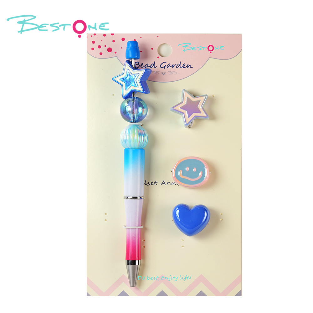 DIY Beaded Pen Kit – Checkerboard, Chick, Flower & Bee Series – Silicone & Acrylic Beads