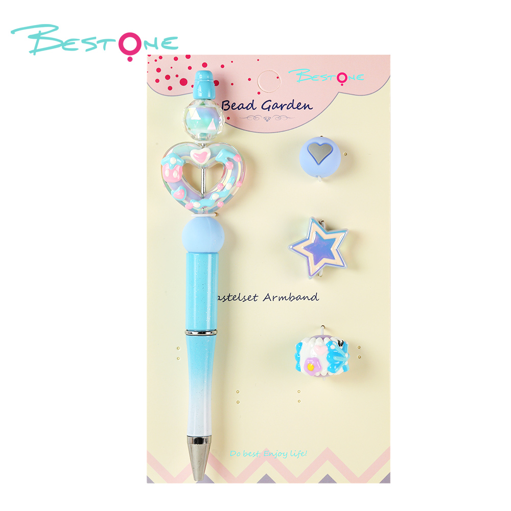 DIY Beaded Pen Kit – Checkerboard, Chick, Flower & Bee Series – Silicone & Acrylic Beads