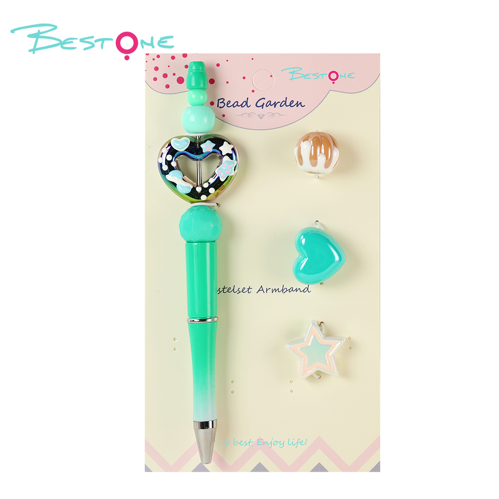 DIY Beaded Pen Kit – Checkerboard, Chick, Flower & Bee Series – Silicone & Acrylic Beads