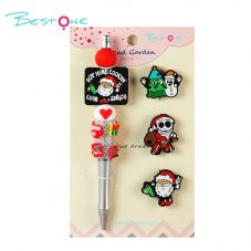 DIY Beaded Pen Kit – Book & Santa Series – Silicone & Acrylic Beads