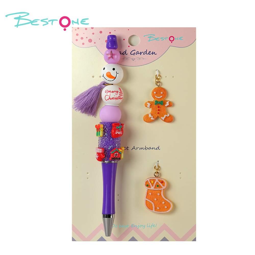 DIY Beaded Pen Kit – Book & Santa Series – Silicone & Acrylic Beads