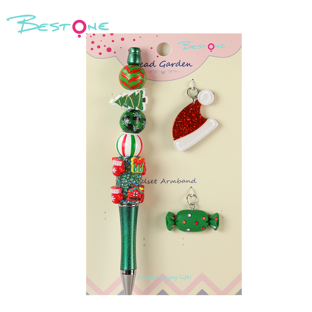 DIY Beaded Pen Kit – Book & Santa Series – Silicone & Acrylic Beads