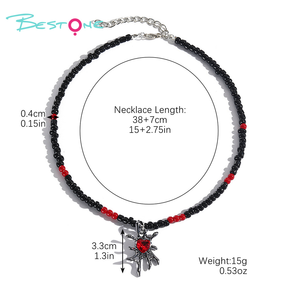 Halloween Beaded Pendant Necklaces – Spider, Pumpkin & Skull Themes – 37–38cm + Extender – OEM Available