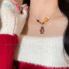 Christmas Charm Necklace Collection – 16″ Length – Mixed Bead + Hand-painted & Glass Pendants – OEM/ODM Available Christmas Charm Necklace Collection – 16″ Length – Mixed Bead + Hand-painted & Glass Pendants – OEM/ODM Available