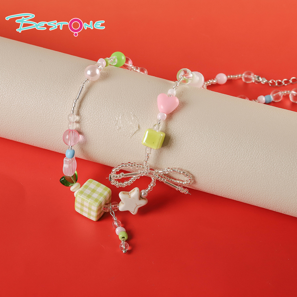 Christmas Charm Necklace Collection – 16″ Length – Mixed Bead + Hand-painted & Glass Pendants – OEM/ODM Available